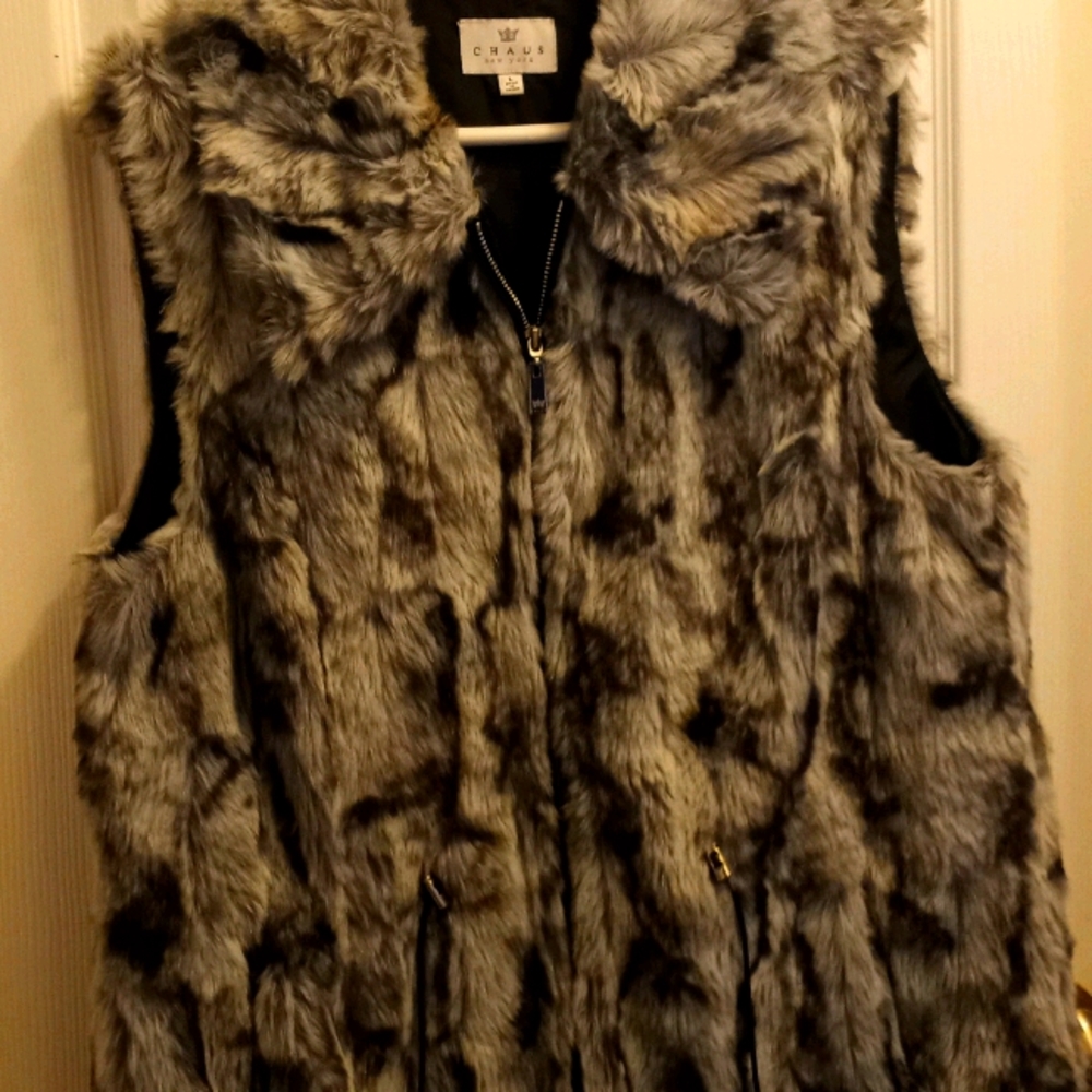 Faux fur vest